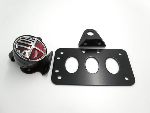 Stop calavera para motos con Letrero portaplaca lateral